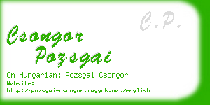 csongor pozsgai business card